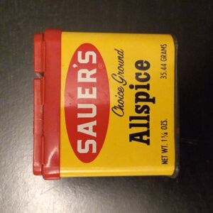 VINTAGE SAUER'S Choice Ground Allspice Tin